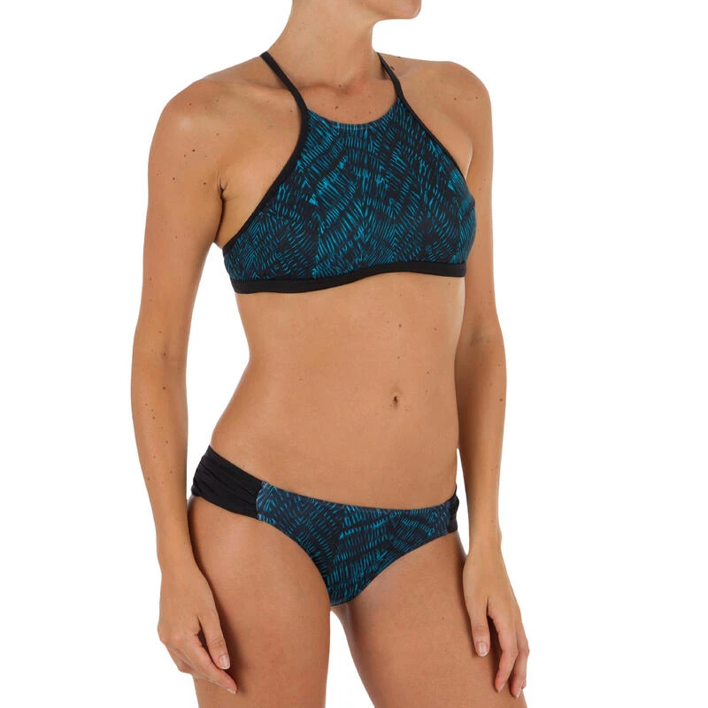 Bas De Maillot De Bain De Surf Femme Plissée Côté NIKI SHIBO BLEU 7 Bas De Maillot De Bain De Surf Femme Plissée Côté NIKI SHIBO BLEU – Image 5
