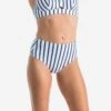 Bas De Maillot De Bain De Surf Femme Taille Haute ROMI MARIN BLANC GRIS FONCE -Magasin De Matériel De Surf bas de maillot de bain de surf femme taille haute romi marin blanc gris fonce