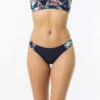Bas De Maillot De Bain Femme Culotte Roxy Uni Avec Empiècement Floral -Magasin De Matériel De Surf bas de maillot de bain femme culotte roxy uni avec empiecement floral