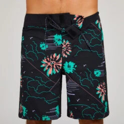 Boardshort Surf 500 19" PARADISE BLACK -Magasin De Matériel De Surf boardshort surf 500 19 paradise black 5