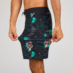 Boardshort Surf 500 19" PARADISE BLACK -Magasin De Matériel De Surf boardshort surf 500 19 paradise black 7