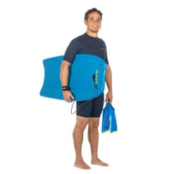 Bodyboard 100 Bleu Jaune Avec Leash Poignet -Magasin De Matériel De Surf bodyboard 100 bleu jaune avec leash poignet 7