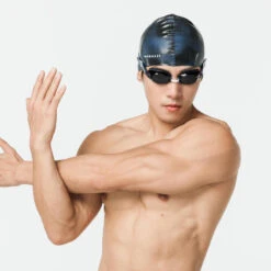 Bonnet De Bain En Silicone - Taille Unique - Term Bleu Noir -Magasin De Matériel De Surf bonnet de bain en silicone taille unique term bleu noir 4