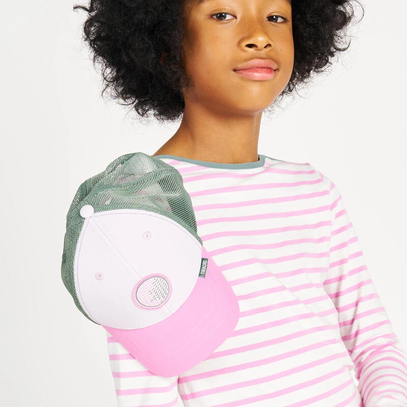 Tribord Casquette Bateau Sailing 500 Enfant Voile Rose Gris 10 Tribord Casquette Bateau Sailing 500 Enfant Voile Rose Gris – Image 8