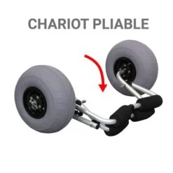 CHARIOT UNIVERSEL DE KAYAK AVEC ROUE BALLON - RYDE -Magasin De Matériel De Surf chariot universel de kayak avec roue ballon ryde 2