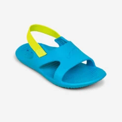 Chaussure Sandale Piscine Enfant SLAP 100 BASIC Bleu Vert -Magasin De Matériel De Surf chaussure sandale piscine enfant slap 100 basic bleu vert 3