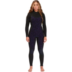 Billabong Combinaison De Surf Synergy 4/3mm- Zip Poitrine - Noir Femmes -Magasin De Matériel De Surf combinaison de surf synergy 43mm zip poitrine noir femmes 3