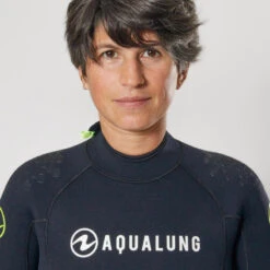 Combinaison Plongée Aqualung Femme Néoprène 5,5mm - WAVE Noir/Jaune -Magasin De Matériel De Surf combinaison plongee aqualung femme neoprene 55mm wave noirjaune 4