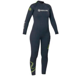 Combinaison Plongée Aqualung Femme Néoprène 5,5mm - WAVE Noir/Jaune -Magasin De Matériel De Surf combinaison plongee aqualung femme neoprene 55mm wave noirjaune 7