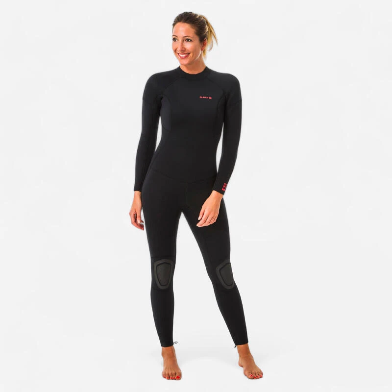 Combinaison SURF 100 Néoprène 4/3 Mm Femme Noir Back Zip 3 Combinaison SURF 100 Néoprène 4/3 Mm Femme Noir Back Zip