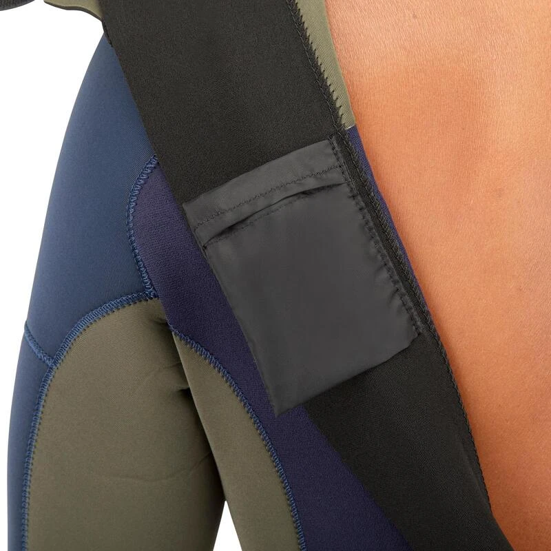 Combinaison SURF 500 Néoprène 3/2 Mm Homme Bleue Kaki 10 Combinaison SURF 500 Néoprène 3/2 Mm Homme Bleue Kaki – Image 8