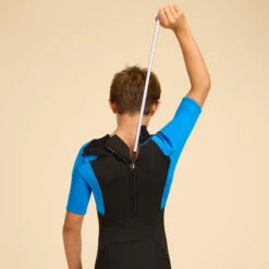 COMBINAISON SURF SHORTY 500 NEOPRENE 1.5MM GARCON BLEUE NOIRE -Magasin De Matériel De Surf combinaison surf shorty 500 neoprene 15mm garcon bleue noire 5