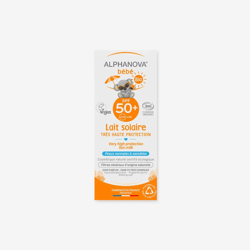 Crème Solaire Bébé ALPHANOVA BIO SPF50+ 3 Crème Solaire Bébé ALPHANOVA BIO SPF50+
