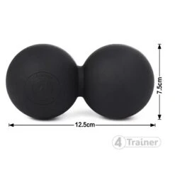 Double Balle De Massage Lacrosse - Noir - 4TRAINER -Magasin De Matériel De Surf double balle de massage lacrosse noir 4trainer 3