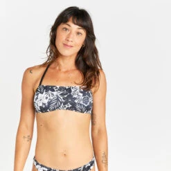 Haut De Maillot De Bain Bandeau Femme - Lori Borneo Noir -Magasin De Matériel De Surf haut de maillot de bain bandeau femme lori borneo noir 2