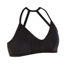 Haut De Maillot De Bain BRASSIERE CARO NOIRE Avec Dos Structuré Et Réglable -Magasin De Matériel De Surf haut de maillot de bain brassiere caro noire avec dos structure et reglable 2