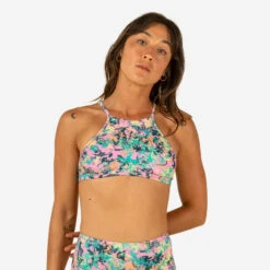 HAUT DE MAILLOT DE BAIN FEMME BRASSIÈRE DE SURF AVEC COQUES ANDREA PUNKY PINK -Magasin De Matériel De Surf haut de maillot de bain femme brassiere de surf avec coques andrea punky pink 1