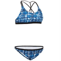 HAUT DE MAILLOT DE BAIN SURF FILLE BRASSIÈRE BLEU BONDI 500 -Magasin De Matériel De Surf haut de maillot de bain surf fille brassiere bleu bondi 500 2