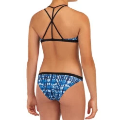 HAUT DE MAILLOT DE BAIN SURF FILLE BRASSIÈRE BLEU BONDI 500 -Magasin De Matériel De Surf haut de maillot de bain surf fille brassiere bleu bondi 500 4