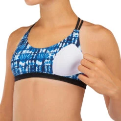 HAUT DE MAILLOT DE BAIN SURF FILLE BRASSIÈRE BLEU BONDI 500 -Magasin De Matériel De Surf haut de maillot de bain surf fille brassiere bleu bondi 500 6