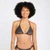 Haut De Maillot De Bain Triangle Femme - Mae Noir Pailleté -Magasin De Matériel De Surf haut de maillot de bain triangle femme mae noir paillete
