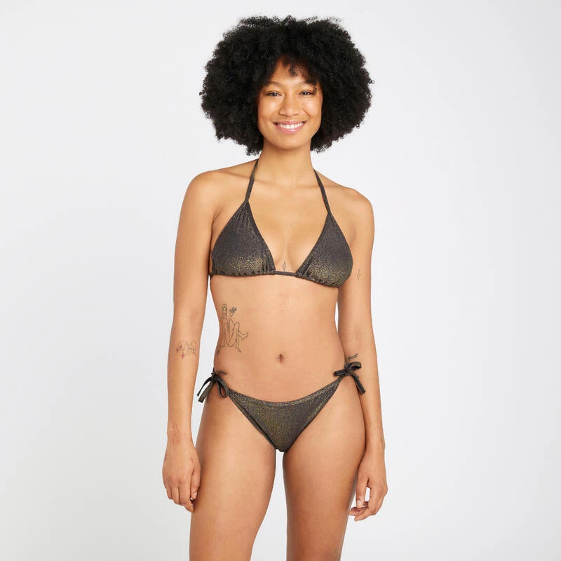 Haut De Maillot De Bain Triangle Femme - Mae Noir Pailleté 6 Haut De Maillot De Bain Triangle Femme - Mae Noir Pailleté – Image 4