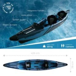 Kayak Gonflable TORPEDO 2P HP - 426cm/13'9x78cm/31' - DropStitch MAX 220 Kg 12 Kayak Gonflable TORPEDO 2P HP - 426cm/13'9x78cm/31' - DropStitch MAX 220 Kg -Magasin De Matériel De Surf kayak gonflable torpedo 2p hp 426cm139x78cm31 dropstitch max 220 kg 3