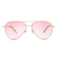 Lunettes De Soleil Aviateur Acier Inox Surf Homme Et Femme San Siro Pêche Rosé -Magasin De Matériel De Surf lunettes de soleil aviateur acier inox surf homme et femme san siro peche rose 1