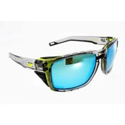 Lunettes De Soleil Julbo Shield M Gris Bleu Polarisé , Coques Amovibles -Magasin De Matériel De Surf lunettes de soleil julbo shield m gris bleu polarise coques amovibles 2