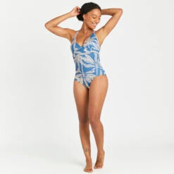 Maillot De Bain 1 Pièce Femme - Bea Palmer Bleu -Magasin De Matériel De Surf maillot de bain 1 piece femme bea palmer bleu 3