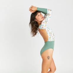 Maillot De Bain 1 Pièce Manches Longues Femme - Mary Belly Blanc -Magasin De Matériel De Surf maillot de bain 1 piece manches longues femme mary belly blanc 5