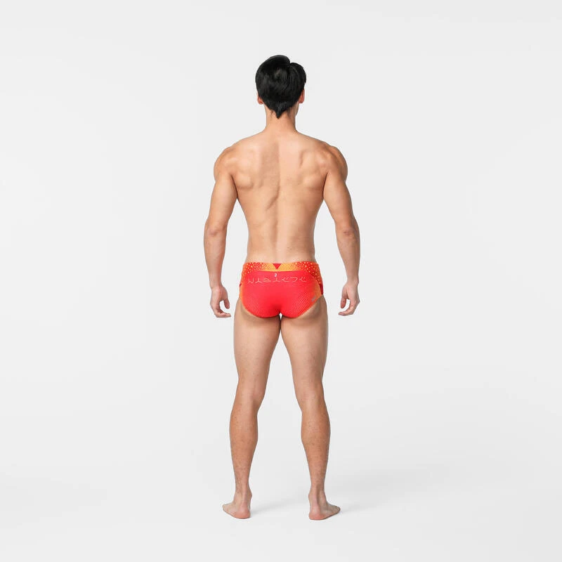 MAILLOT NATATION HOMME SLIP BANDEAU 900 BALEO ROUGE ORANGE 8 MAILLOT NATATION HOMME SLIP BANDEAU 900 BALEO ROUGE ORANGE – Image 6