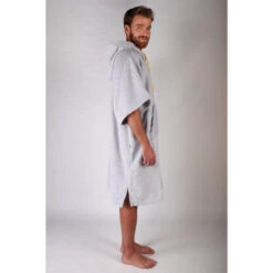 Pacifique Sud | Poncho Surf | Gris Clair | Avec Manches -Magasin De Matériel De Surf pacifique sud poncho surf gris clair avec manches 3