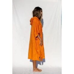 Pacifique Sud | Poncho Surf | Orange | Avec Manches -Magasin De Matériel De Surf pacifique sud poncho surf orange avec manches 3