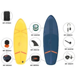 PACK (PLANCHE, POMPE ET PAGAIE) STAND UP PADDLE GONFLABLE DE RANDONNEE DEBUTANT -Magasin De Matériel De Surf pack planche pompe et pagaie stand up paddle gonflable de randonnee debutant 7
