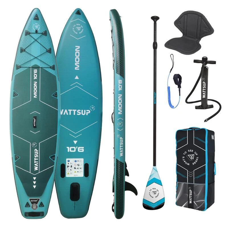 PACK (PLANCHE, POMPE, PAGAIE) STAND UP PADDLE GONFLABLE WATTSUP MOON 10'6 COMBO 3 PACK (PLANCHE, POMPE, PAGAIE) STAND UP PADDLE GONFLABLE WATTSUP MOON 10'6 COMBO