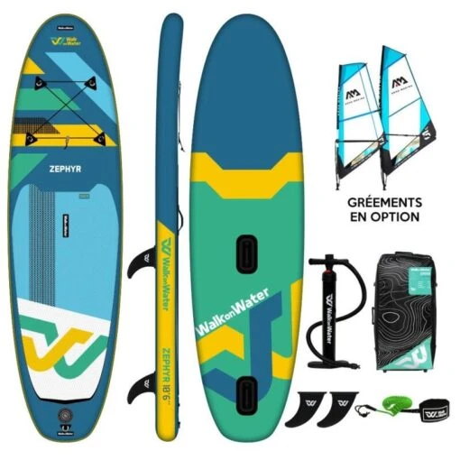 PADDLE GONFLABLE WINDSURF WOW ZEPHYR 10.6 -Magasin De Matériel De Surf paddle gonflable windsurf wow zephyr 106