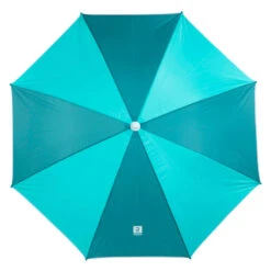 Decathlon PARASOL DE PLAGE PARUV 160 UPF 50+ 2 PLACES - Bleu Vert -Magasin De Matériel De Surf parasol de plage paruv 160 upf 50 2 places bleu vert 2