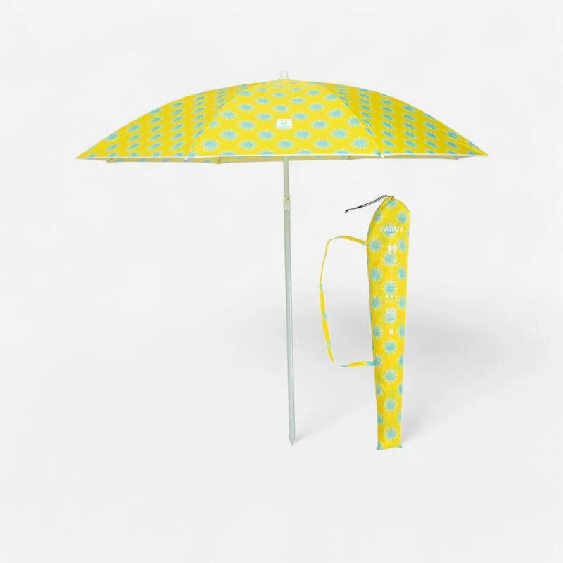 Decathlon PARASOL DE PLAGE PARUV 160 UPF 50+ 2 PLACES - IMPRIMÉ JAUNE 3 Decathlon PARASOL DE PLAGE PARUV 160 UPF 50+ 2 PLACES - IMPRIMÉ JAUNE