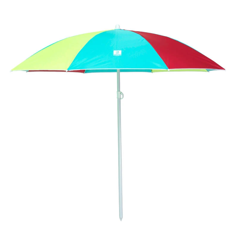 Decathlon PARASOL DE PLAGE PARUV 160 UPF 50+ 2 PLACES - Multi Couleur Rouge Jaune Bleu 4 Decathlon PARASOL DE PLAGE PARUV 160 UPF 50+ 2 PLACES - Multi Couleur Rouge Jaune Bleu – Image 2