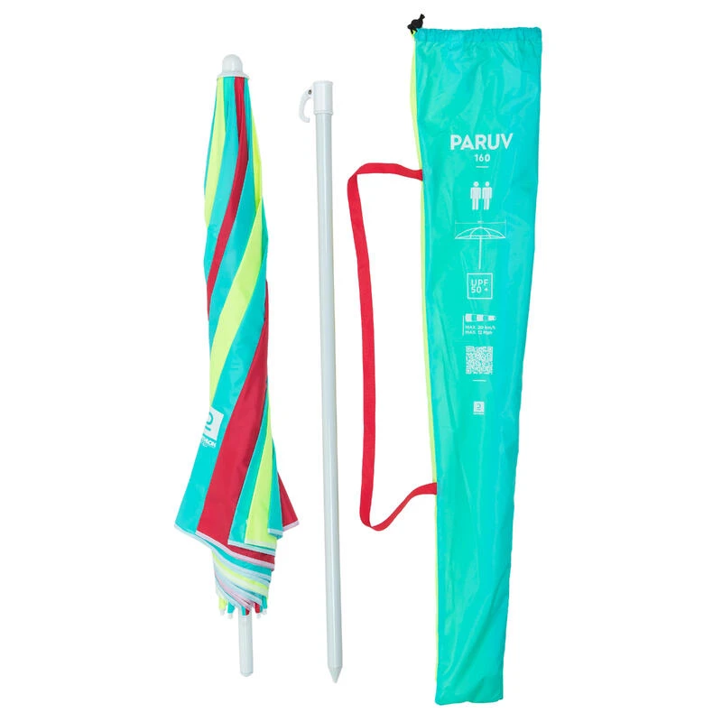 Decathlon PARASOL DE PLAGE PARUV 160 UPF 50+ 2 PLACES - Multi Couleur Rouge Jaune Bleu 8 Decathlon PARASOL DE PLAGE PARUV 160 UPF 50+ 2 PLACES - Multi Couleur Rouge Jaune Bleu – Image 6