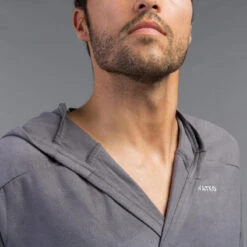 Peignoir De Bain Homme Microfibre Compact Gris -Magasin De Matériel De Surf peignoir de bain homme microfibre compact gris 4