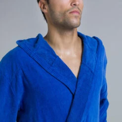 PEIGNOIR DE BAIN HOMME WATER POLO COTON EPAIS BLEU CLAIR -Magasin De Matériel De Surf peignoir de bain homme water polo coton epais bleu clair 4