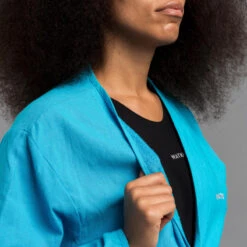 PEIGNOIR DE BAIN UNISEXE COTON BLEU -Magasin De Matériel De Surf peignoir de bain unisexe coton bleu 4