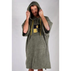 Poncho De Surf Vert | 100% Coton | Taille Unique | Unisexe | Avec Manches -Magasin De Matériel De Surf poncho de surf vert 100 coton taille unique unisexe avec manches 3
