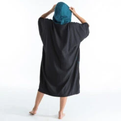 PONCHO SURF 500 ADULTE Noir -Magasin De Matériel De Surf poncho surf 500 adulte noir 3