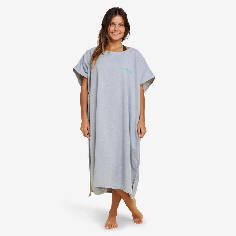 Poncho Surf Adulte - 100 Gris Chiné 3 Poncho Surf Adulte - 100 Gris Chiné