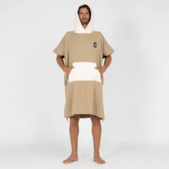 Poncho Surf Adulte - 500 Sable -Magasin De Matériel De Surf poncho surf adulte 500 sable 2