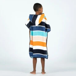 Poncho Surf Enfant 110 à 135 Cm - 500 Wavy Orange Bleu -Magasin De Matériel De Surf poncho surf enfant 110 a 135 cm 500 wavy orange bleu 4