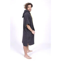 Poncho Surf Gris | Taille Unique | 100% Coton | Unisexe | Avec Manches -Magasin De Matériel De Surf poncho surf gris taille unique 100 coton unisexe avec manches 3